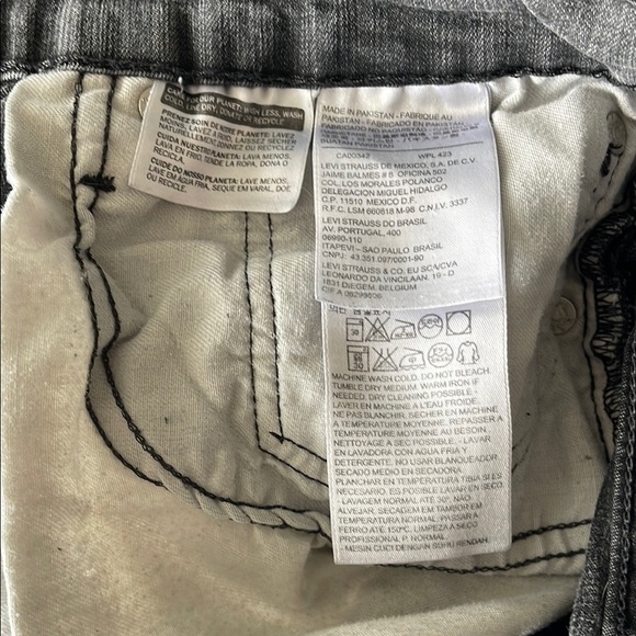 Levis 511 Slim Fit Jeans Size 34x30 In Faded Black - Picture 6 of 11